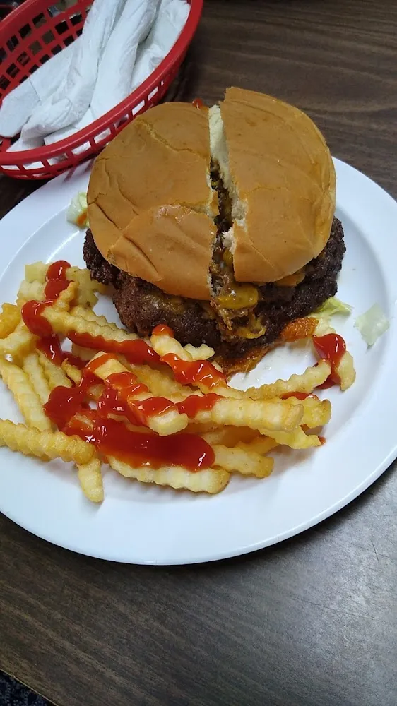 Double Cheeseburger and Fries
